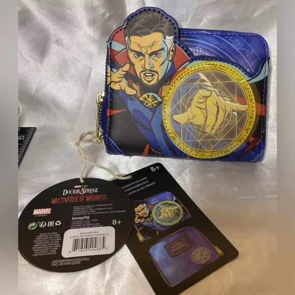 NWT Marvel Disney Loungefly Dr. Strange Multiverse Avengers Wallet AND Backpack - Picture 9 of 13